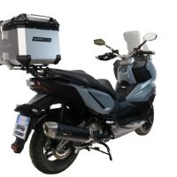 Topkoffer GPR TECH compatibel met  Bmw G 310 Gs 2017/2021 e4 Alüminyum üst çanta, özel plaka dahil gümüş rengi Kapasite Litre 45