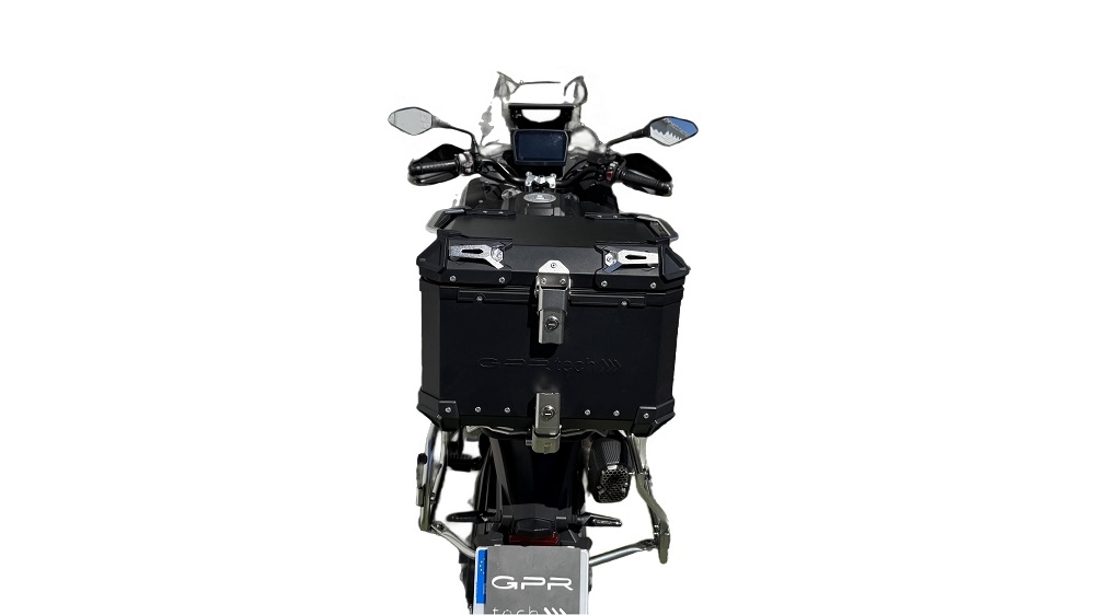 Topkoffer GPR TECH compatibel met  Voge 525DSX 2023/2025 e5 Alüminyum üst kasa, siyah renk ve özel plaka dahildir Kapasite Litre 35