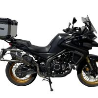 Topkoffer GPR TECH compatibel met  Voge 525DSX 2023/2025 e5 Alüminyum üst çanta, özel plaka dahil gümüş rengi Kapasite Litre 35