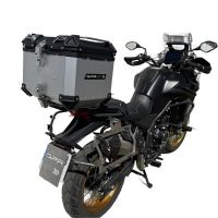 Topkoffer GPR TECH compatibel met  Voge 525DSX 2023/2025 e5 Alüminyum üst çanta, özel plaka dahil gümüş rengi Kapasite Litre 35