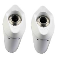 Exhaust compatible with Kawasaki Zzr 1400 2023-2024, Albus Ceramic, Dual Homologated legal slip-on exhaust including removable db killers and link pipes 