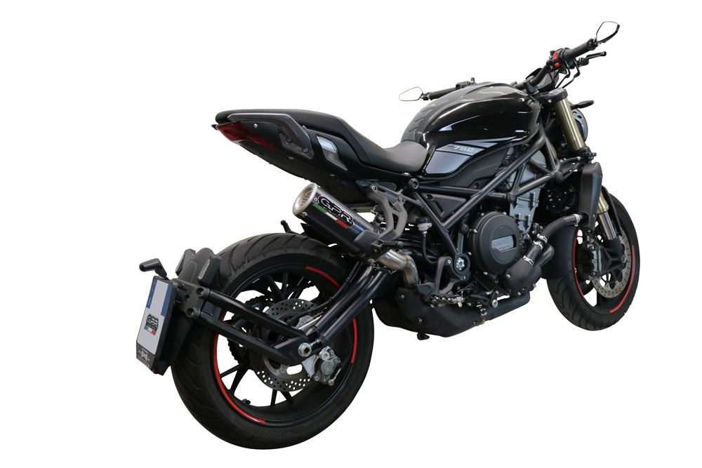 Egzoz GPR ile uyumlu  Benelli 752 S 2022-2024, M3 Poppy , Egzoz yasal, onaylı, çıkarılabilir db killer ve bağlantı borulu susturucu 