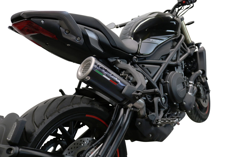 Egzoz GPR ile uyumlu  Benelli 752 S 2022-2024, M3 Poppy , Egzoz yasal, onaylı, çıkarılabilir db killer ve bağlantı borulu susturucu 