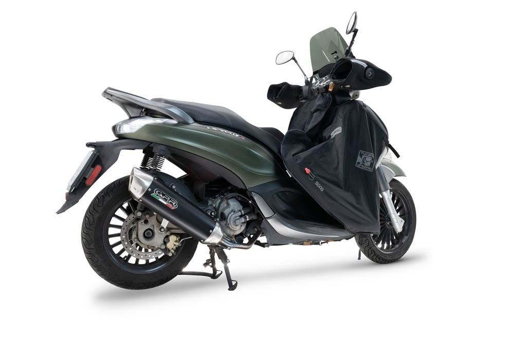 Egzoz ile uyumlu Piaggio Beverly 300 I.E. ABS - S - Police 2016-2020, Furore-X Scooter, Onaylanmış ve yasal, çıkarılabilir db öldürücü dahil tam sistem egzozu 