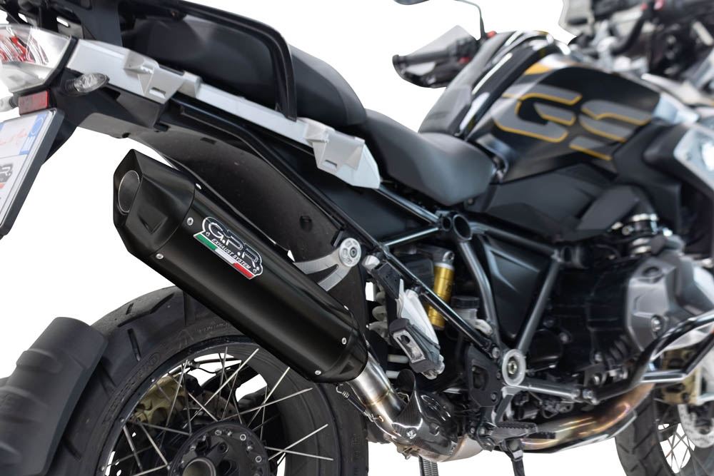 Egzoz ile uyumlu Bmw R 1250 Gs -Adventure 2019-2020, Furore-X Titanio Nero, Egzoz yasal, onaylı, çıkarılabilir db killer ve bağlantı borulu susturucu 