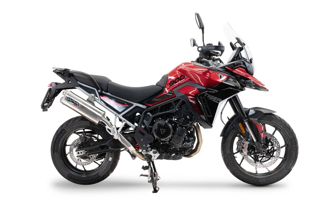 Egzoz ile uyumlu Triumph Tiger 900 GT / Pro / Rally Pro 2024-2025, Dual Inox, Egzoz yasal, onaylı, çıkarılabilir db killer ve bağlantı borulu susturucu 