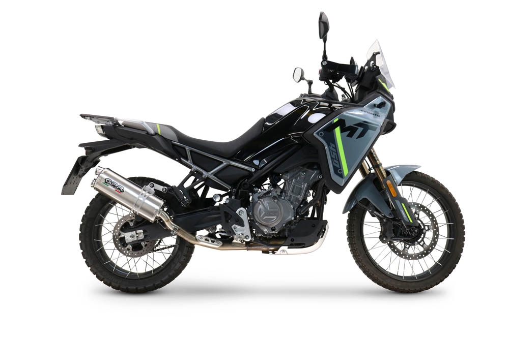 Egzoz GPR ile uyumlu  Cf Moto 450 MT 2024-2025, Dual Inox, Dbkiller'lı özel bağlantı borusunu içeren yarış egzoz sistemi 