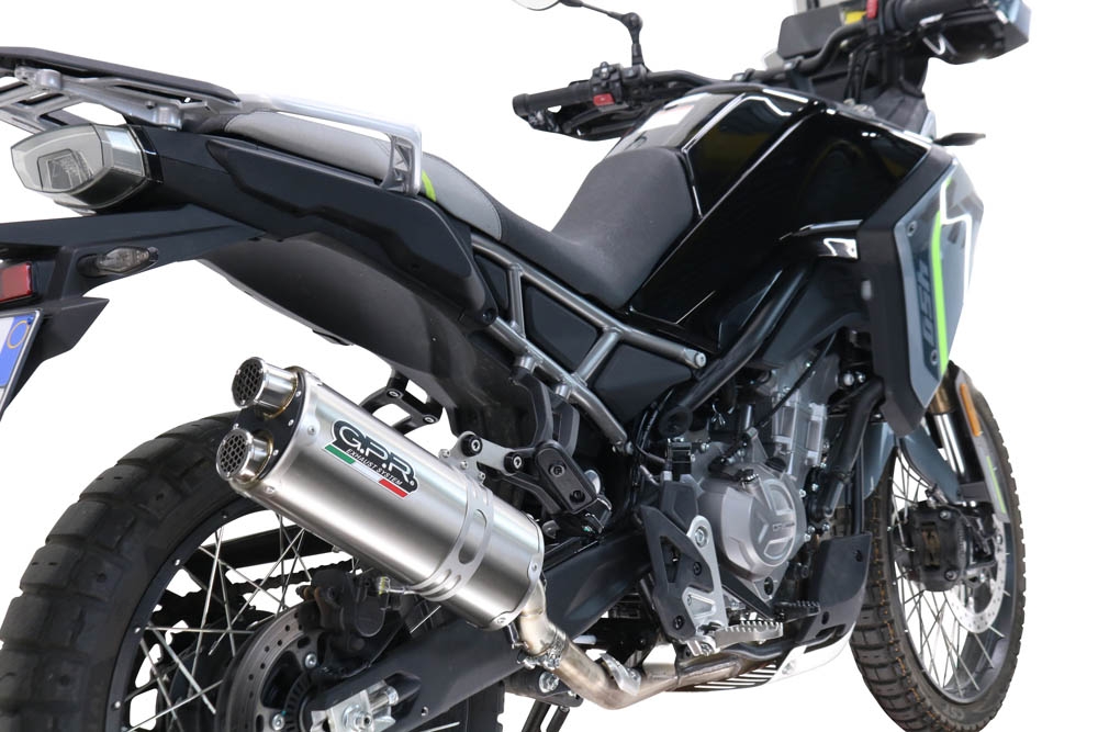 Egzoz GPR ile uyumlu  Cf Moto 450 MT 2024-2025, Dual Inox, Dbkiller'lı özel bağlantı borusunu içeren yarış egzoz sistemi 