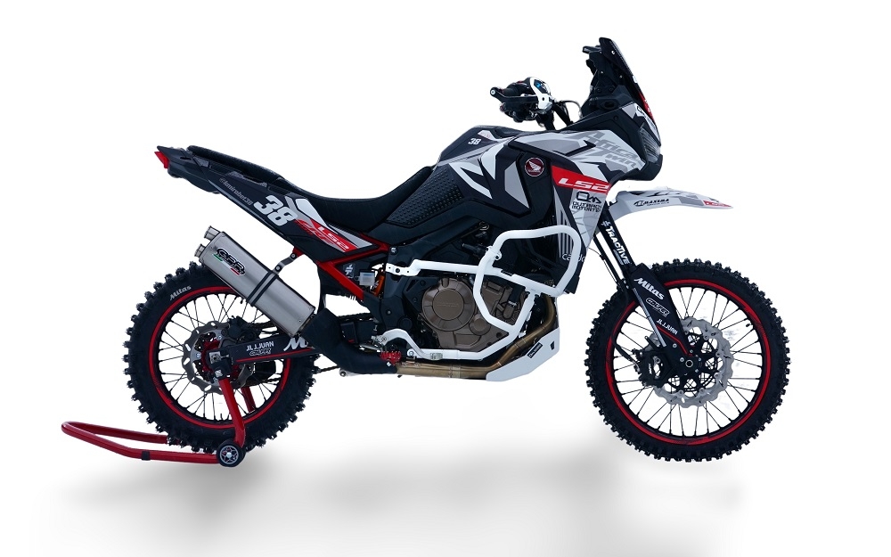 Egzoz ile uyumlu Honda Crf 1100 L Africa Twin Adventure Sport 2020-2025, Dual Inox, Egzoz yasal, onaylı, çıkarılabilir db killer ve bağlantı borulu susturucu 