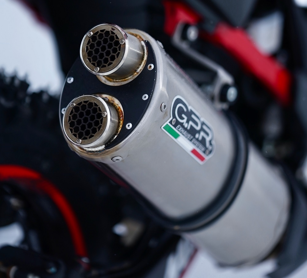 Egzoz ile uyumlu Honda Crf 1100 L Africa Twin Adventure Sport 2020-2025, Dual Inox, Egzoz yasal, onaylı, çıkarılabilir db killer ve bağlantı borulu susturucu 