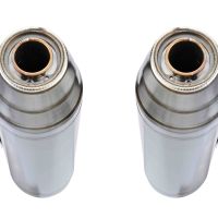 Egzoz ile uyumlu Royal Enfield Continental 650 2021-2024, Deeptone Inox, Homologe sistem, orijinal katalizör ortadan kalkacak Double Susturucu ve özel bağlantı borusu 