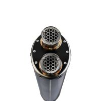 Egzoz ile uyumlu Benelli Trk 502 X 2017-2020, Dual Poppy, Egzoz yasal, onaylı, çıkarılabilir db killer ve bağlantı borulu susturucu 