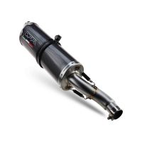 Egzoz ile uyumlu Benelli Trk 502 X 2017-2020, Dual Poppy, Egzoz yasal, onaylı, çıkarılabilir db killer ve bağlantı borulu susturucu 