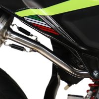 Exhaust compatible with Fantic Motor XEF 125 2025-2026, Deeptone Inox, Slip-on exhaust legal for UK and non-EU markets including link pipe and removable db killer 