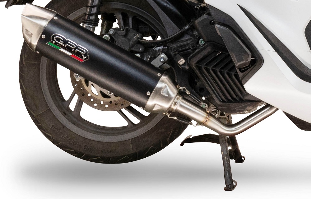 Egzoz ile uyumlu Zontes M 350 2023-2025, Furore-X Scooter, Dbkiller'lı özel bağlantı borusunu içeren yarış egzoz sistemi 