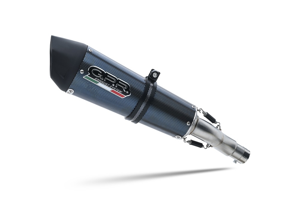 GPR exhaust compatible with  Bmw C 650 Gt 2012-2015, New Grand Prix Evo Poppy, Homologated legal slip-on exhaust including removable db killer and link pipe 