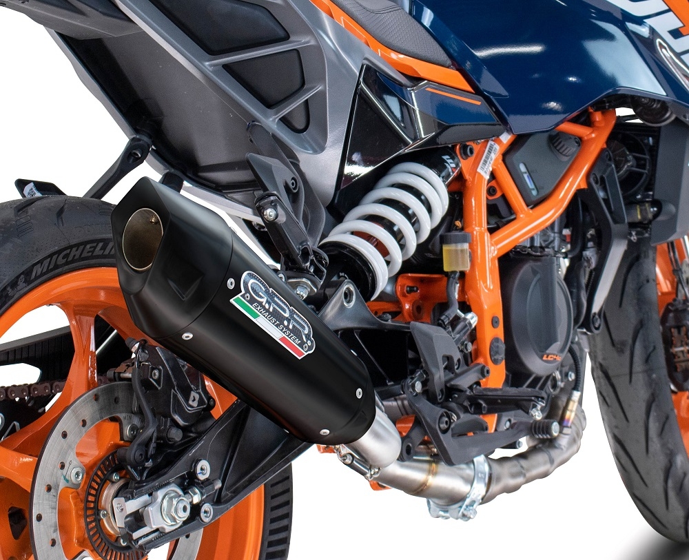 Egzoz ile uyumlu Husqvarna Vitpilen 401 2024-2025, GP-Revo Black Titanium, Egzoz yasal, onaylı, çıkarılabilir db killer ve bağlantı borulu susturucu 