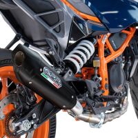 Egzoz ile uyumlu Husqvarna Svartpilen 125 2024-2025, GP-Revo Black Titanium, Egzoz yasal, onaylı, çıkarılabilir db killer ve bağlantı borulu susturucu 