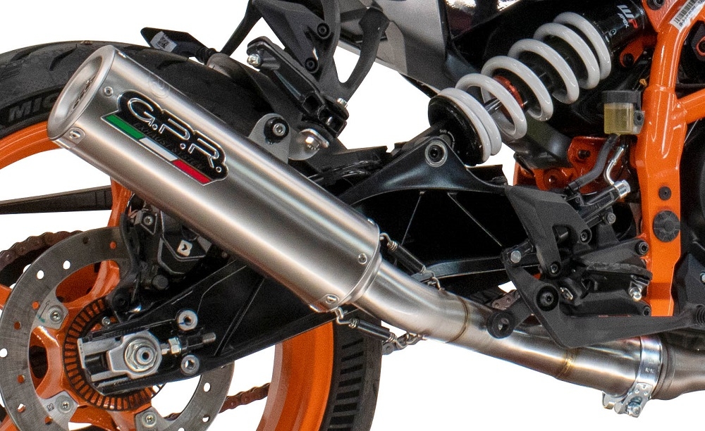 Egzoz ile uyumlu Husqvarna Vitpilen 401 2024-2025, M3 Inox , Egzoz yasal, onaylı, çıkarılabilir db killer ve bağlantı borulu susturucu 