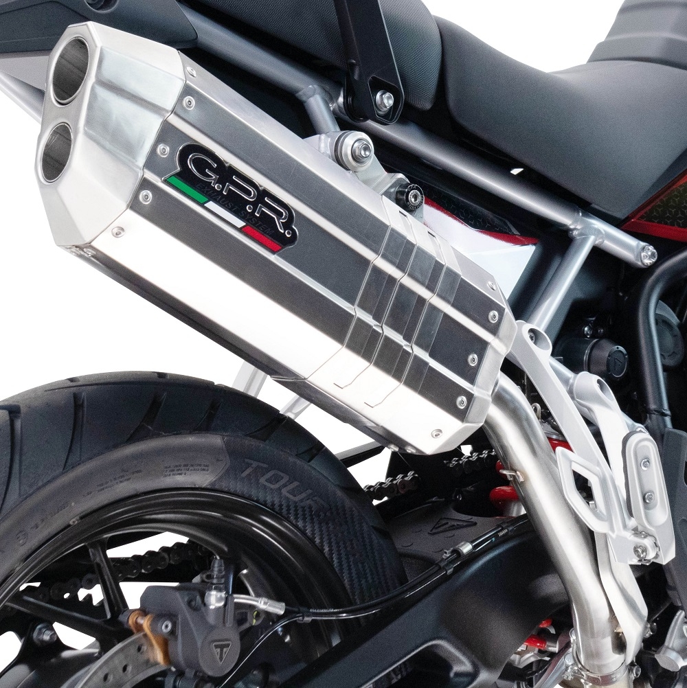 Egzoz ile uyumlu Aprilia Caponord 1200 2013-2016, Hyper Sonic Inox, Egzoz yasal, onaylı, çıkarılabilir db killer ve bağlantı borulu susturucu 