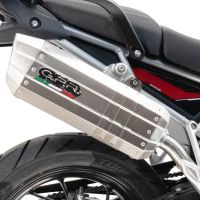 Egzoz ile uyumlu Aprilia Caponord 1200 2013-2016, Hyper Sonic Inox, Egzoz yasal, onaylı, çıkarılabilir db killer ve bağlantı borulu susturucu 