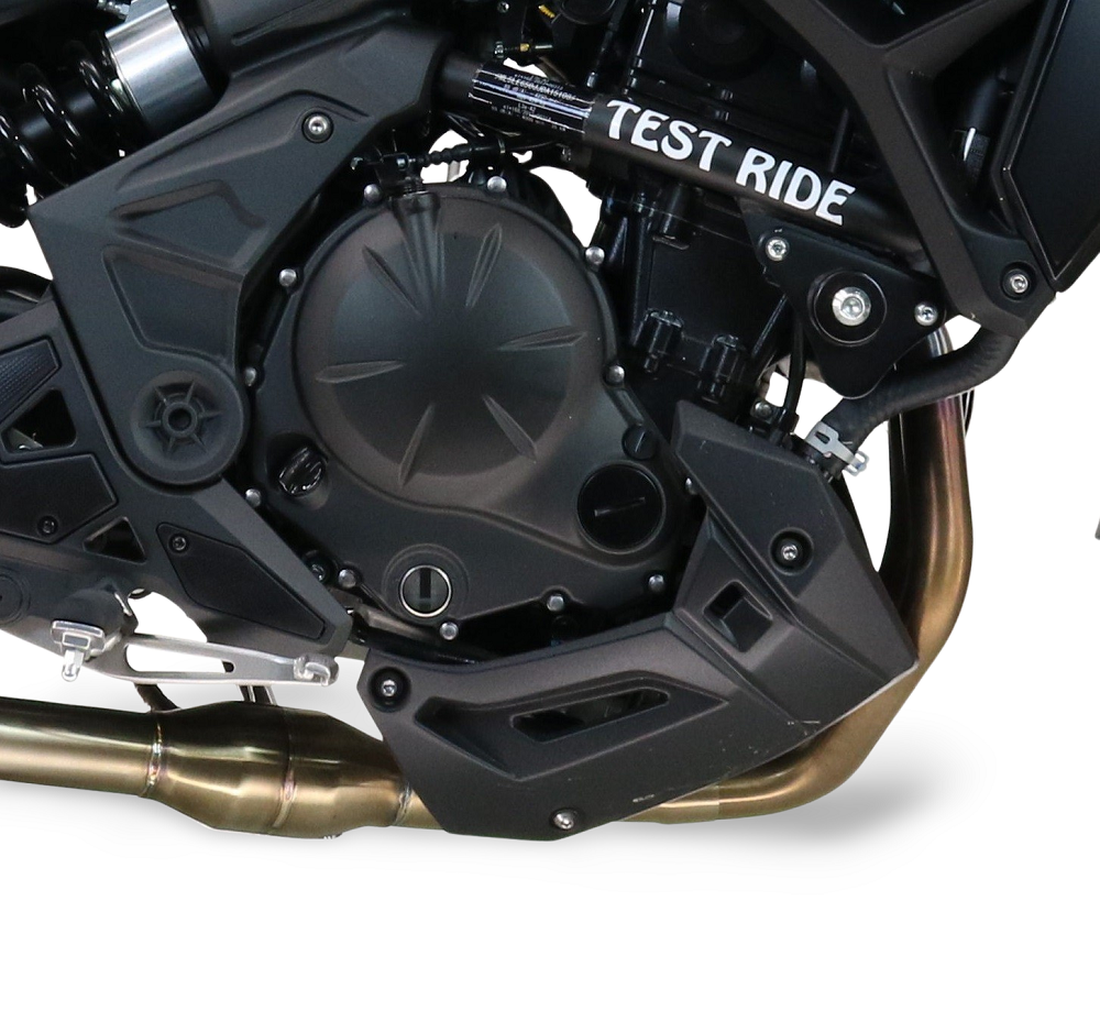 Exhaust compatible with Kawasaki Versys 650 2023-2025, GP-Revo Black Titanium, Racing full exhaust system including removable db killer 