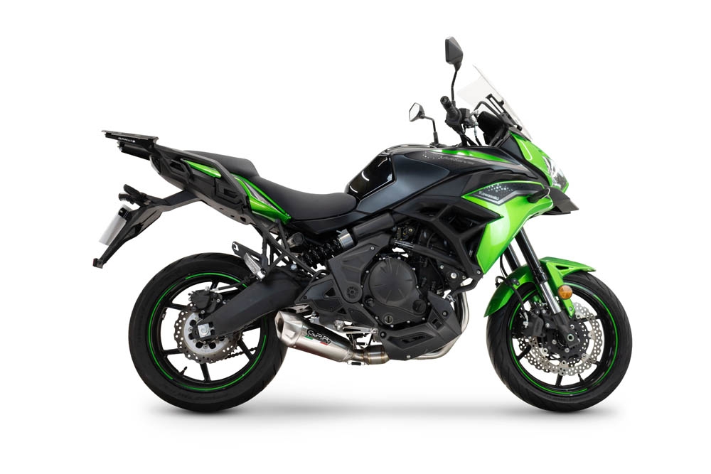 Exhaust compatible with Kawasaki Versys 650 2023-2025, GP-Revo Titanium, Racing full system exhaust, including removable db killer 