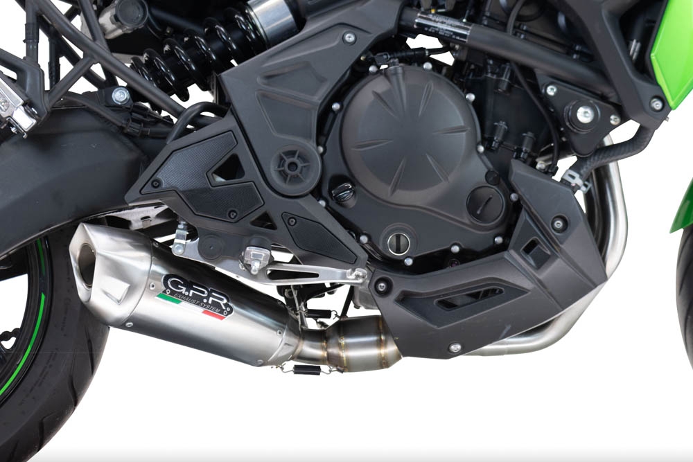 Exhaust compatible with Kawasaki Versys 650 2023-2025, GP-Revo Titanium, Racing full system exhaust, including removable db killer 