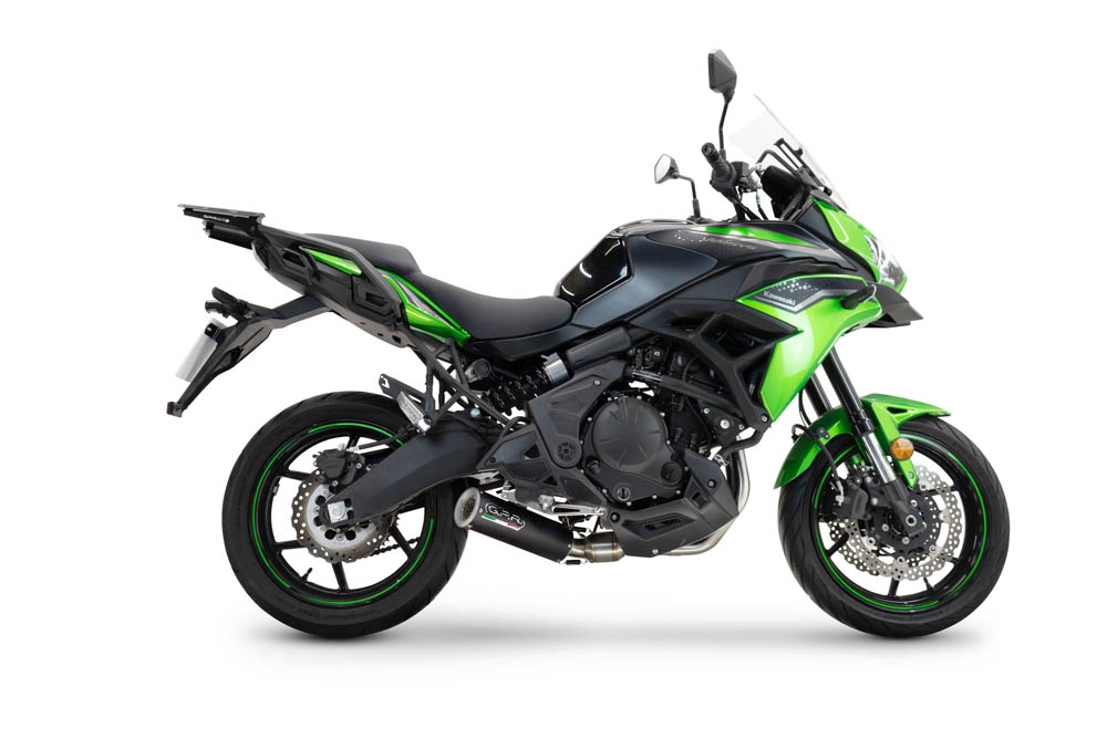 Exhaust compatible with Kawasaki Versys 650 2023-2025, M3 Black Titanium, Racing full system exhaust, including removable db killer/spark arrestor 