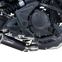 Exhaust compatible with Kawasaki Versys 650 2023-2025, M3 Black Titanium, Racing full system exhaust, including removable db killer/spark arrestor 