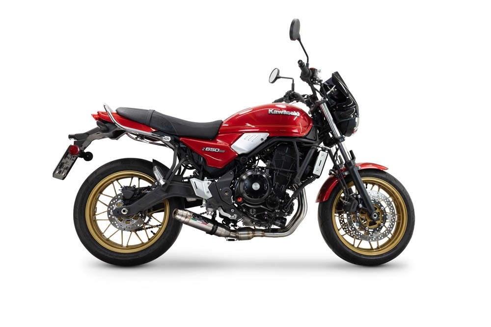 Egzoz ile uyumlu Kawasaki Z 650 RS 2024-2025, Deeptone Inox, Yarış Sistemi Tam hat, susturucu artı toplayıcı 
