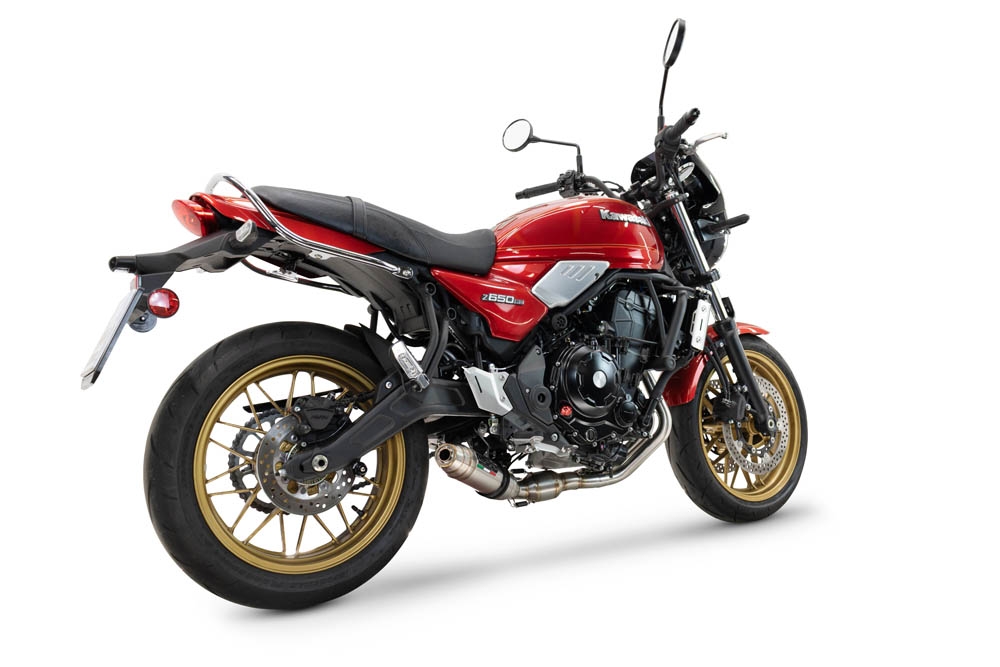 Egzoz ile uyumlu Kawasaki Z 650 RS 2024-2025, Deeptone Inox, Yarış Sistemi Tam hat, susturucu artı toplayıcı 