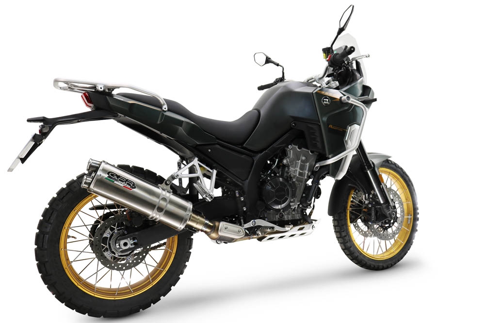 Exhaust compatible with Kove 800X 2024-2026, Dual Inox, Racing slip-on exhausts including link pipe and removable db killer 