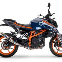 Egzoz ile uyumlu Ktm Duke 125 2024-2025, Deeptone Inox, Egzoz yasal, onaylı, çıkarılabilir db killer ve bağlantı borulu susturucu 