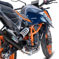 Egzoz ile uyumlu Ktm Duke 125 2024-2025, GP-Revo Black Titanium, Egzoz yasal, onaylı, çıkarılabilir db killer ve bağlantı borulu susturucu 