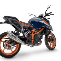 Egzoz ile uyumlu Ktm Duke 390 2024-2025, GP-Revo Titanium, Egzoz yasal, onaylı, çıkarılabilir db killer ve bağlantı borulu susturucu 