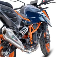 Egzoz ile uyumlu Ktm Duke 390 2024-2025, GP-Revo Titanium, Egzoz yasal, onaylı, çıkarılabilir db killer ve bağlantı borulu susturucu 
