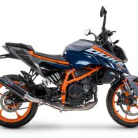 Egzoz ile uyumlu Ktm Duke 390 2024-2025, M3 Black Titanium, Egzoz yasal, onaylı, çıkarılabilir db killer ve bağlantı borulu susturucu 