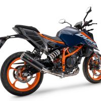 Egzoz ile uyumlu Ktm Duke 390 2024-2025, M3 Black Titanium, Egzoz yasal, onaylı, çıkarılabilir db killer ve bağlantı borulu susturucu 