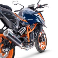 Egzoz ile uyumlu Ktm Duke 390 2024-2025, M3 Black Titanium, Egzoz yasal, onaylı, çıkarılabilir db killer ve bağlantı borulu susturucu 