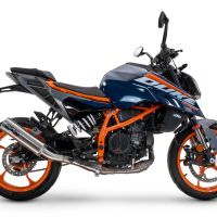 Egzoz ile uyumlu Ktm Duke 250 2024-2025, M3 Inox , Egzoz yasal, onaylı, çıkarılabilir db killer ve bağlantı borulu susturucu 