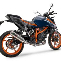 Egzoz ile uyumlu Ktm Duke 250 2024-2025, M3 Inox , Egzoz yasal, onaylı, çıkarılabilir db killer ve bağlantı borulu susturucu 