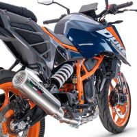Egzoz ile uyumlu Ktm Duke 250 2024-2025, M3 Inox , Egzoz yasal, onaylı, çıkarılabilir db killer ve bağlantı borulu susturucu 