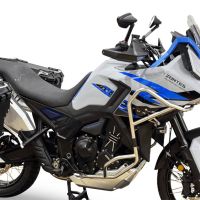 GPR TECH compatibel met  Zontes 703 F 2025/2026 Konturlu sağ tarafı olan alüminyumdan özel çanta tutucusu ile siyah rengi Kapasite 38 LT. + 38 LT.