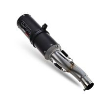 Egzoz ile uyumlu Benelli 502 C 2021-2024, M3 Black Titanium, Egzoz yasal, onaylı, çıkarılabilir db killer ve bağlantı borulu susturucu 