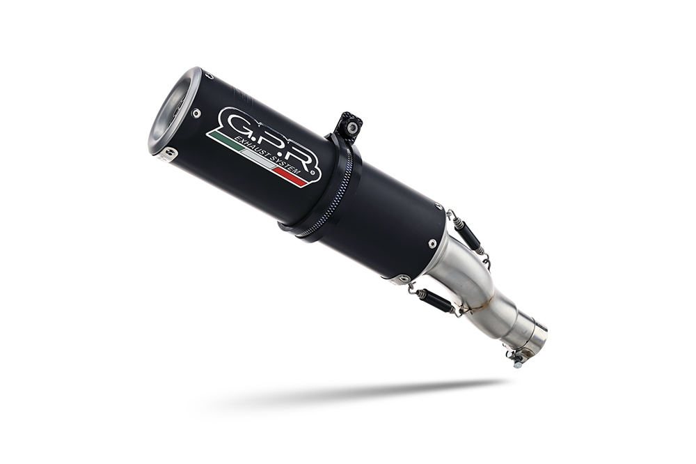 Egzoz ile uyumlu Benelli 502 C 2021-2024, M3 Black Titanium, Egzoz yasal, onaylı, çıkarılabilir db killer ve bağlantı borulu susturucu 