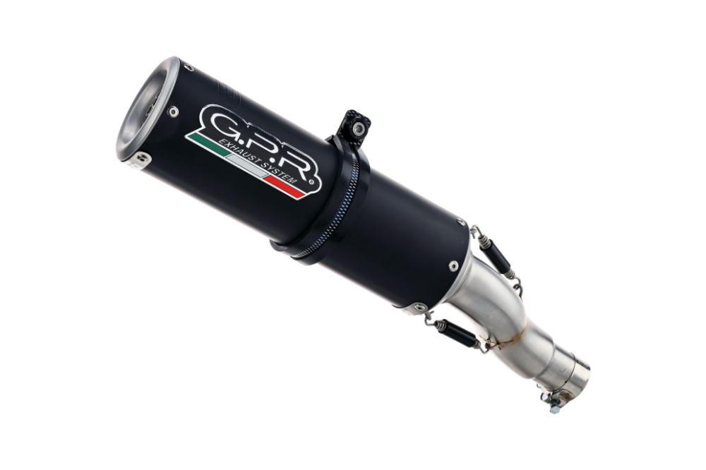 Exhaust compatible with Yamaha Tracer 9 GT 2021-2024, M3 Black Titanium, full system exhaust legal for UK and non-EU countries including removable db killer 