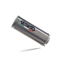 Egzoz ile uyumlu Triumph Trident 660 2021-2024, M3 Titanium Natural, Katalizörlü homologe sistem Tam hat, susturucu artı toplayıcı 