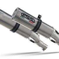 Egzoz ile uyumlu Aprilia Rsv 1000 R Factory 2006-2010, M3 Titanium Natural, Homologe sistem Double Susturucu ve özel bağlantı borusu 