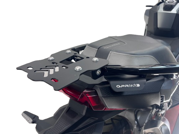 Bagagedrager achter GPR TECH compatibel met  Sym ADX TG 400 2024/2026 e5 Plus Arka rafALPITECH 35 - 45 - 55 LT Arka raf, 4 bağlantı noktalı paslanmaz çelik